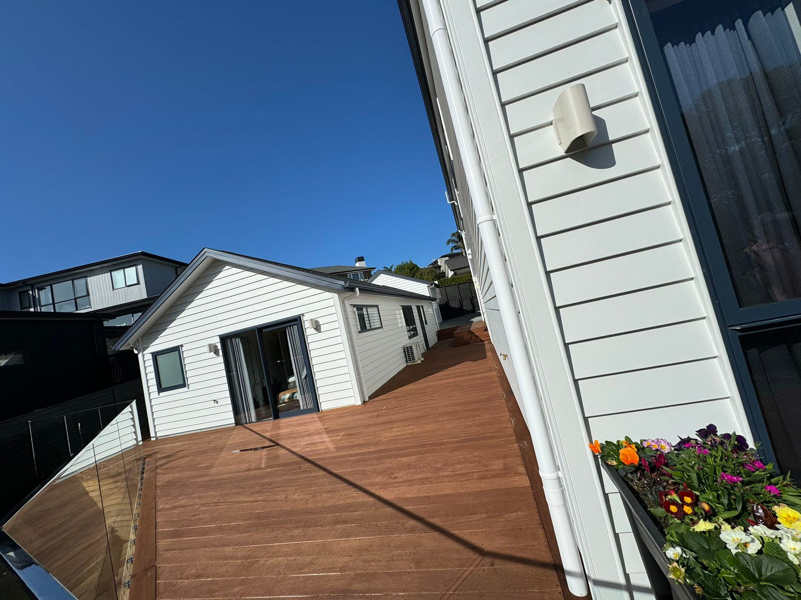 Detached second dwelling linked back to the main house by a hardwood deck, Greenhithe
